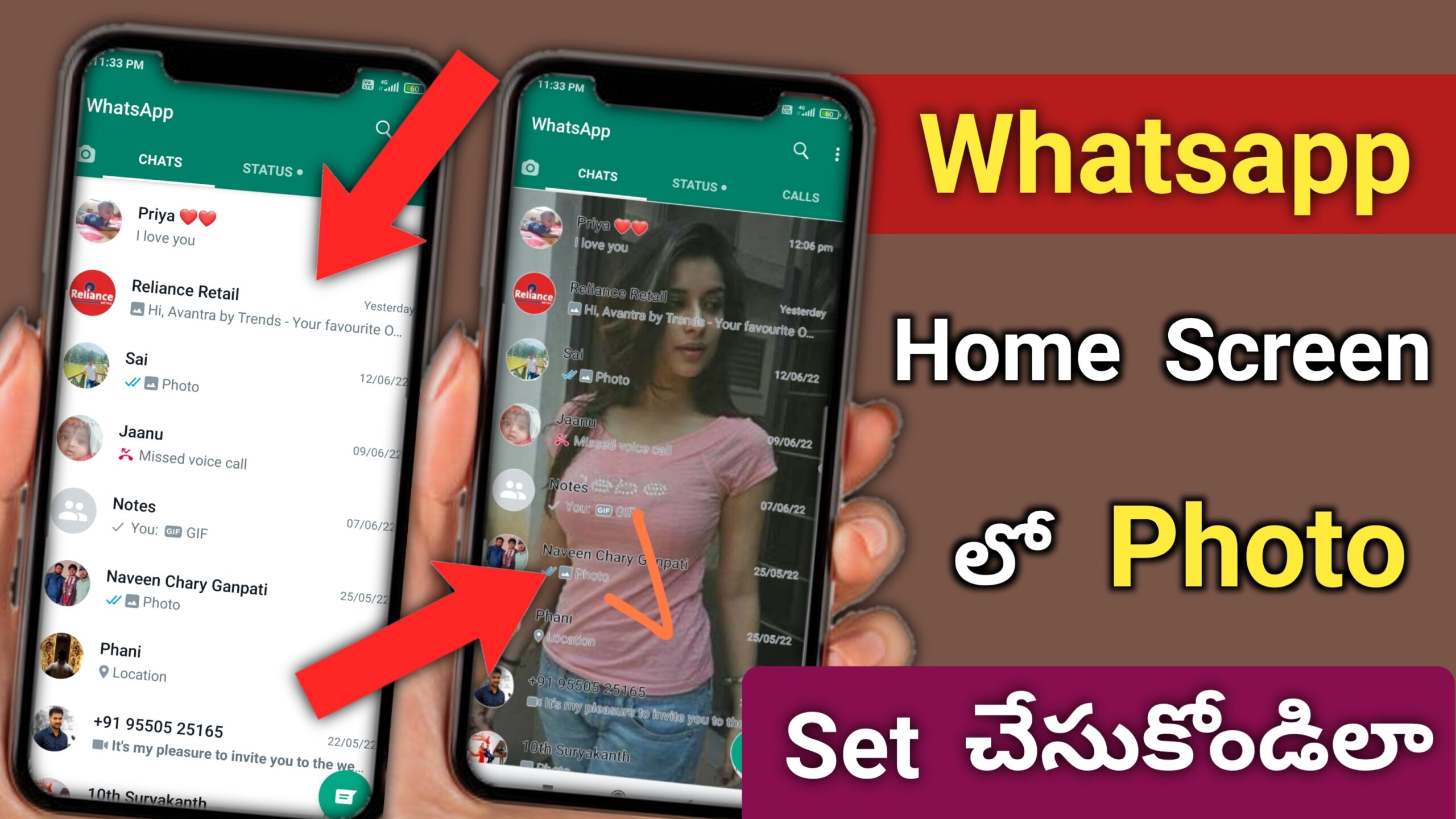 how to change whatsapp background in English - Tech In Telugu